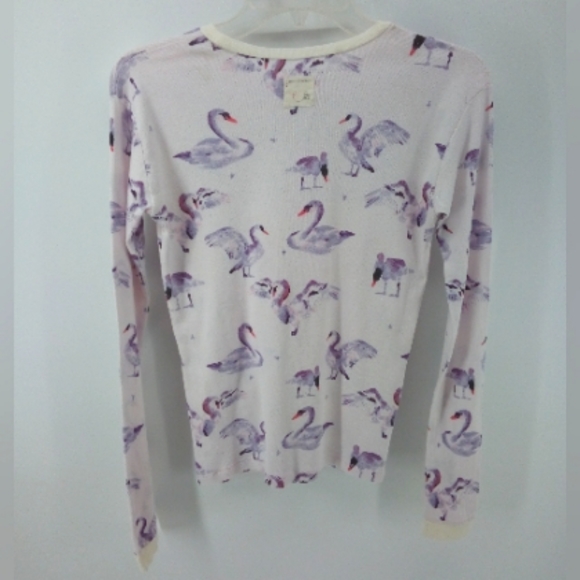 Burt's Beex Kids Swan Pink Purple Snug Fitting 14 Pajama Top PJ - Picture 4 of 7